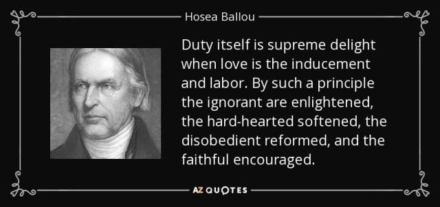 Hosea Ballou quote
