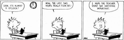 Calvin and Hobbes - paying attention