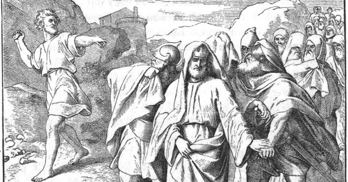 David pelted with stones