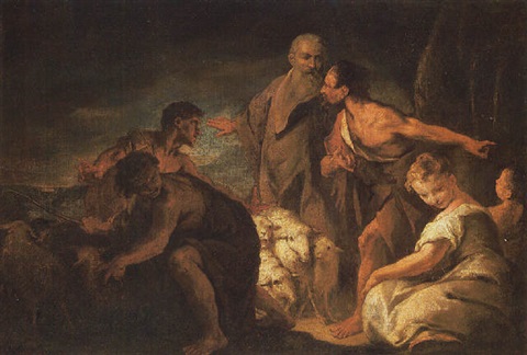 Jacob and Laban by Nicola Grassi