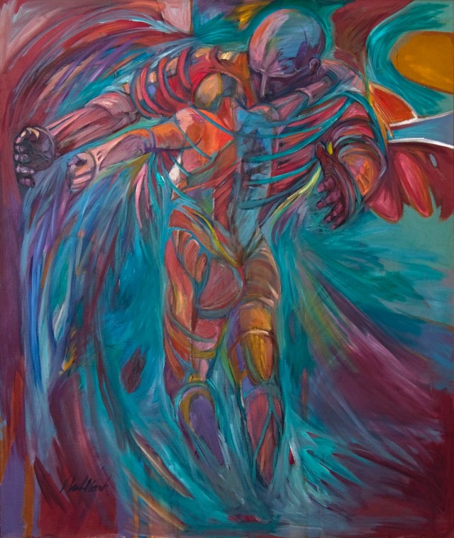 Jacob Wrestling the Angel by Karen Laub-Novak