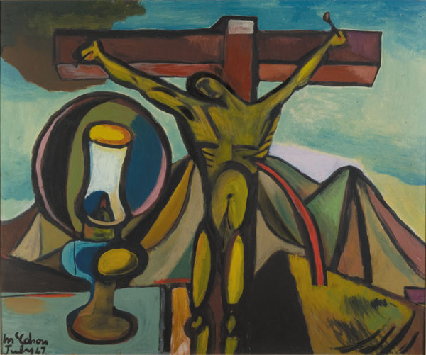 Crucifixion with Lamp by Colin McCahon 1947